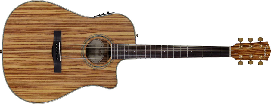 Fender представляет полу-акустическую гитару CD-220SCE All Zebrano